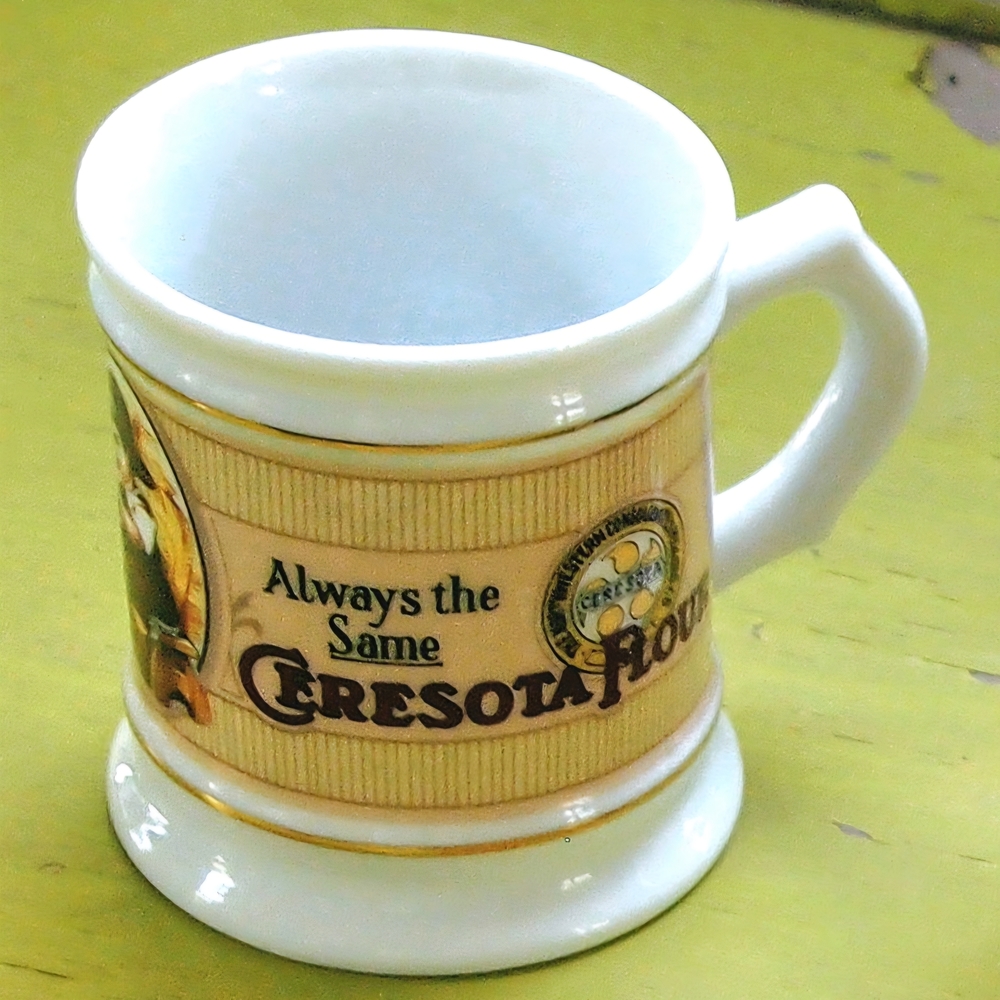 Vintage Ceresota Flour Advertising Mug Franklin Porcelain 1985